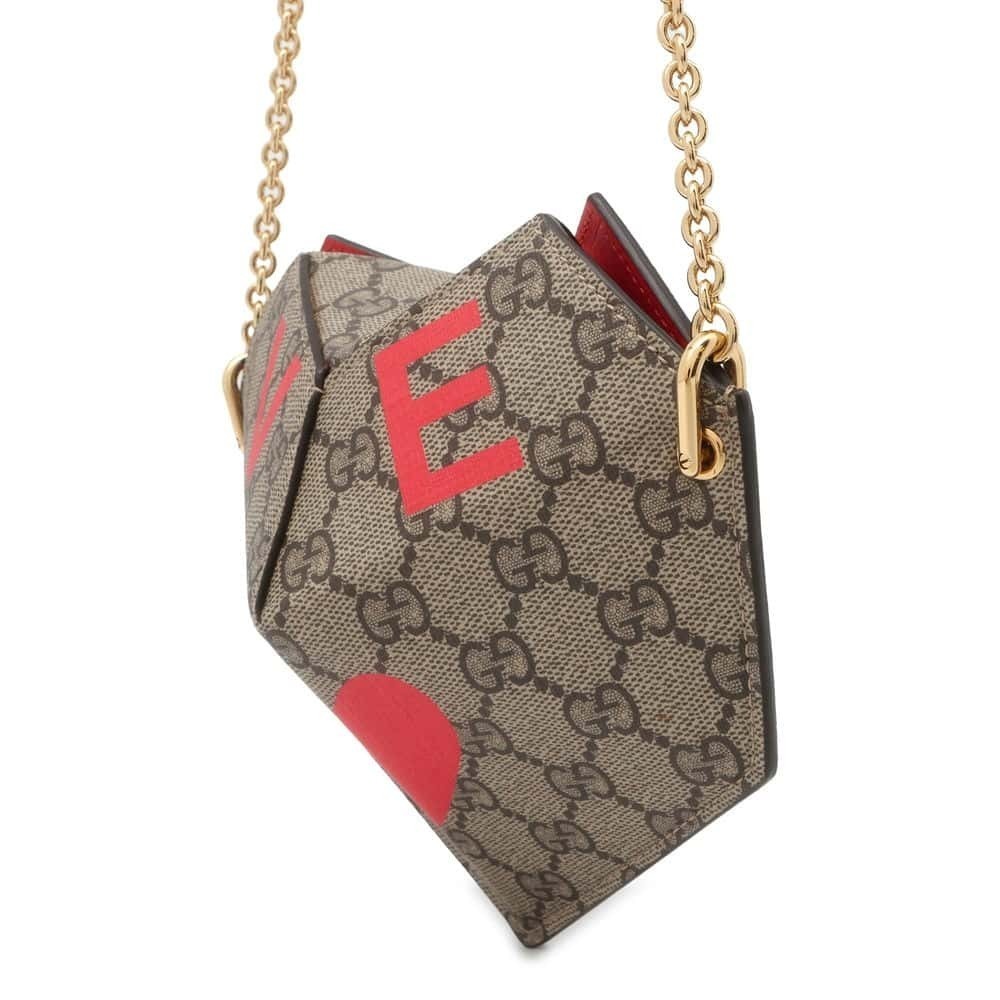 Gucci LOVE Chain Heart GG Supreme Bag Shoulder
